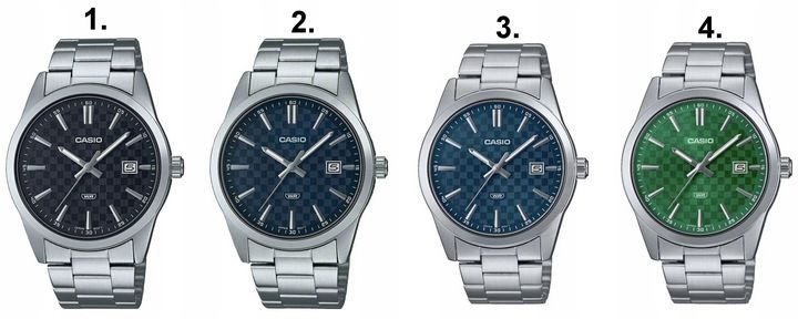 ZEGAREK MĘSKI CASIO MTP-VD03D datownik stalowy + BOX + GRAWER zdjęcie 6