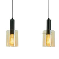 Nowoczesna lampa wisząca 2021/2 BL 21QG czarna mosiądz