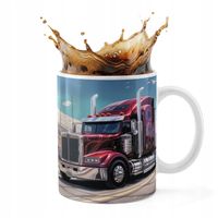 KUBEK CERAMICZNY 330ML DRUK - TIR CIĘŻARÓWKA TRANSPORT SPEDYCJA
