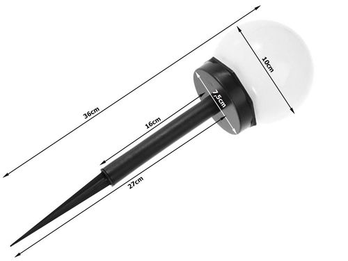 SŁONECZNE LAMPKI LED 4X LAMPA SOLARNA OGRODOWA KULA BIAŁA WBIJANA 10 CM na Arena.pl