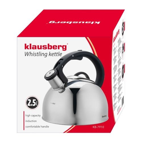 czajnik stalowy z gwizdkiem 2,5l klausberg kb-7910 na Arena.pl
