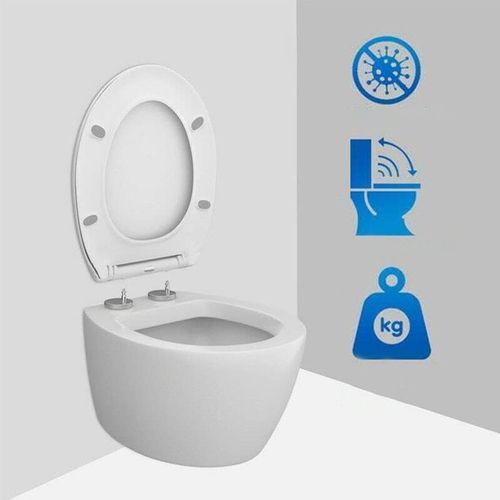 Deska sedesowa wolnoopadajaca uniwersalna do WC klozetowa twarda easy clean na Arena.pl