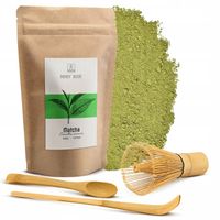 Zestaw Matcha Tradycyjna Codzienna Akcesoria Bambusowe 100g Zielona Herbata