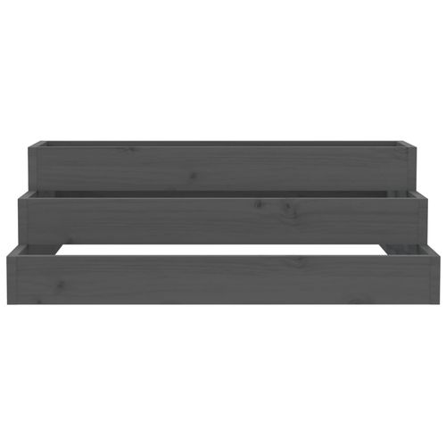 Donica, szara, 80x80x27 cm, lite drewno sosnowe na Arena.pl