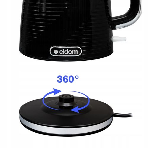 CZAJNIK ELEKTRYCZNY BEZPRZEWODOWY CZARNY 2200W 1,7l STRIX ELDOM C320C na Arena.pl