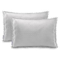 Poszewki dekoracyjne pikowane MEADORE 50x70*2 szare AmeliaHome
