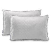 Poszewki dekoracyjne pikowane MEADORE 50x70*2 szare AmeliaHome