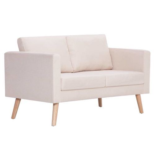 Sofa 2-Osobowa, Materiałowa, Kremowa na Arena.pl