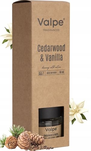 valpe dyfuzor zapachowy z patyczkami drzewo cedrowe - wanilia 50 ml dz50-81 na Arena.pl