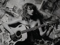 Plakat 40x30cm Młoda Gitarzystka