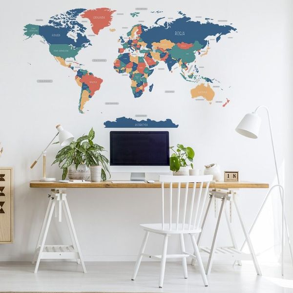 Naklejka Mapa Świata DK344 L zdjęcie 1