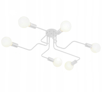 Lampa sufitowa 6 ramion żyrandol dekoracyjny E27