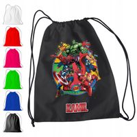 WOREK PLECAK SPORTOWY NA WF DLA DZIECI - AVENGERS + IMIĘ! MARVEL LOKI HULK