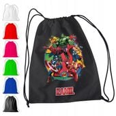 WOREK PLECAK SPORTOWY NA WF DLA DZIECI - AVENGERS + IMIĘ! MARVEL LOKI HULK