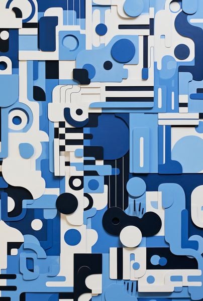 Plakat 68x101cm Niebieski Labirynt zdjęcie 1