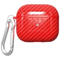 beline airpods carbon cover air pods 4czerwony /red