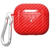 beline airpods carbon cover air pods 4czerwony /red