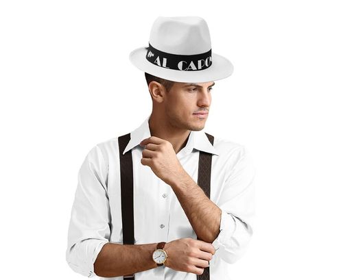 Kapelusz Al Capone gangster, biały na Arena.pl