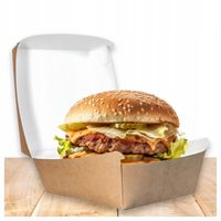 Opakowanie na Hamburgera Pudełko Burger Box Kraft Duże 150x150x80mm 100szt