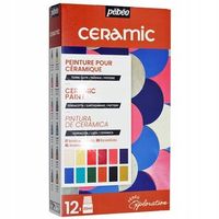Zestaw farb do ceramiki szkła metalu PEBEO 12x20ml dekoracyjne na zimno