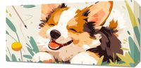 Obraz 60x30cm Beztroski Corgi