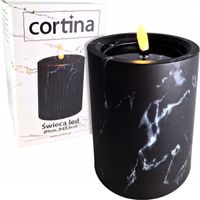 ŚWIECZKA NA BATERIE 12,5CM EFEKT MARMURU ŚWIECA