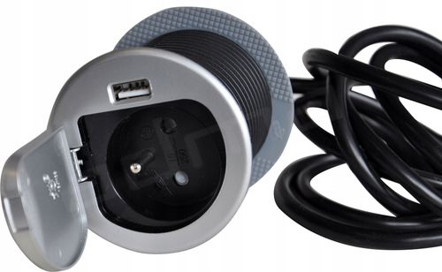 GNIAZDO WPUSZCZANE CHOWANE W BLAT ŁADOWARKA USB na Arena.pl