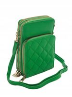 Victoria J. - torebka rowerówka portfel etui pikowanie zielony HD473