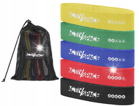 GUMY MATERIAŁOWE DO ĆWICZEŃ ZESTAW FITNESS ANTYPOŚLIZGOWE HIP BAND MINI PRO
