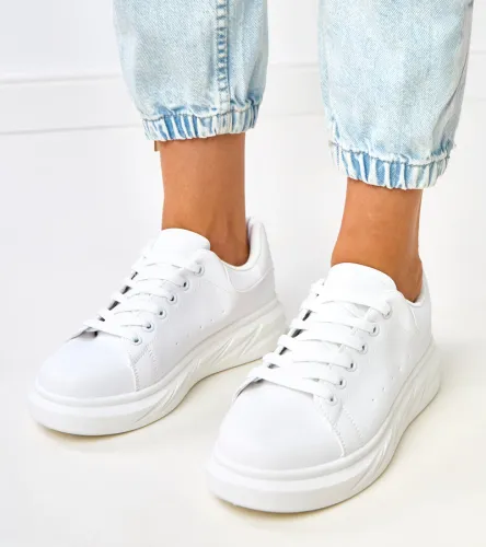 Białe sneakersy na platformie Rosier 38 na Arena.pl