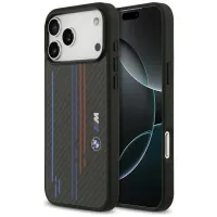 etui bmw m kevlar lines & logo magsafe na iphone 17 pro max - czarne
