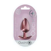 ouch! smooth silicone plug large 3.5'' 8,9 cm rożowe złoto