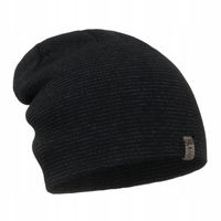 MODNY Męski gładki komplet Czapka z kominem zestaw na zimę i jesień wz9 M2