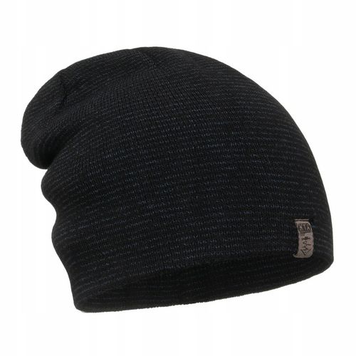 MODNY Męski gładki komplet Czapka z kominem zestaw na zimę i jesień wz9 M2 na Arena.pl