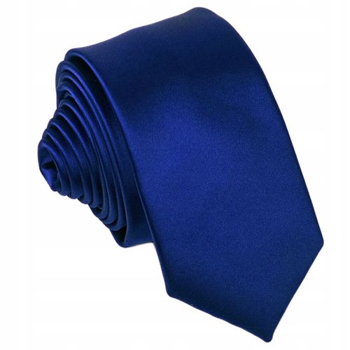 GŁADKI GRANATOWY Żakardowy Krawat Męski 7cm do Garnituru Jednokolorowy rr11 na Arena.pl