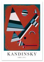 Plakat Kandinsky abstrakcja gris 50x70 cm