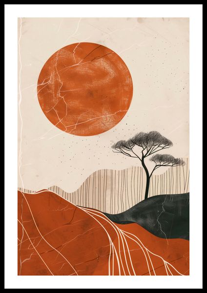 Plakat 40x60cm Afrykański Zachód Słońca zdjęcie 3