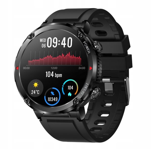 ZEGAREK MĘSKI SMARTWATCH SHD 400px CIŚNIENIOMIERZ PULSOMETR ROZMOWY PL MENU zdjęcie 6