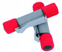 Hantle miękkie z uchwytem hantelki 2x1kg CIĘŻARKI pianka