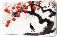 Obraz 60x40cm Kruk przy Drzewie
