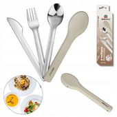 Turystyczny zestaw sztućców KINGHoff w etui silikonowym 3 el.