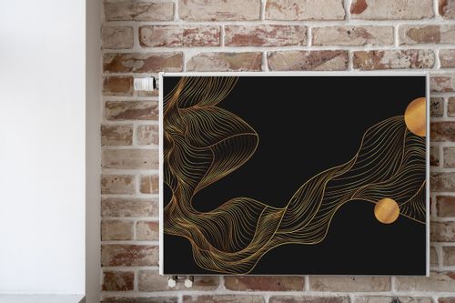 Osłona MAGNETYCZNA Na Kaloryfer Abstrakcyjne Fale Line-Art 90cm x 60cm na Arena.pl