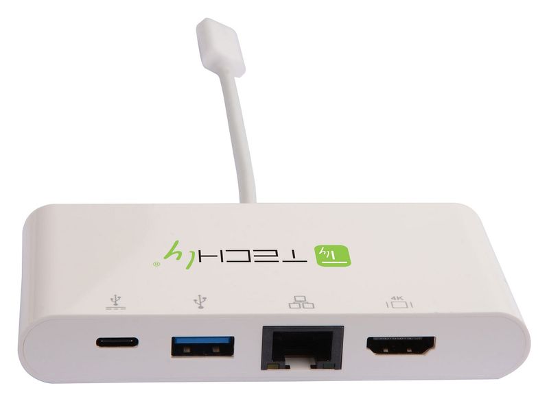 TECHLY ADAPTER USB-C 3.1 NA 4K HDMI/GIGABIT RJ45/USB-A 3.0/USB-C PD zdjęcie 3