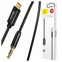 Kabel audio USB-C do mini jack 3,5mm Baseus Yiven 1.2m (czarny)