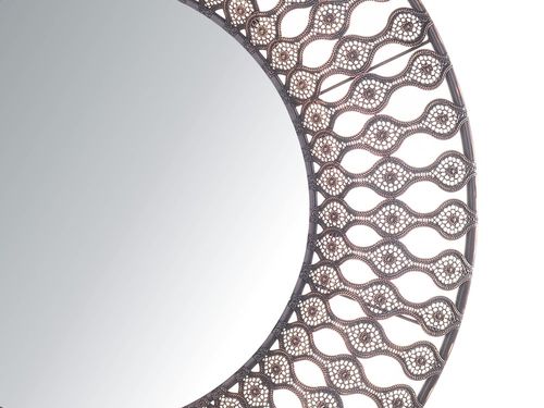 Lustro Ścienne  Ø77 Cm Brązowe Aumar na Arena.pl