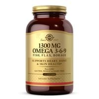SOLGAR Omega 3-6-9 Fish, Flax, Borage - Omega 3-6-9 z ryb, (120 kaps.)