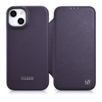 skórzane etui iphone 14 plus z klapką magnetyczne magsafe ce premium