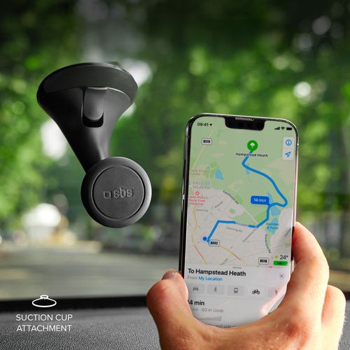 Uchwyt magnetyczny na smartfona MagSafe na deskę rodzielczą szybę - czarny na Arena.pl