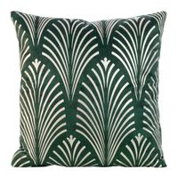 Welwetowa poszewka z nadrukiem BLINK27 45X45 ciemnozielona