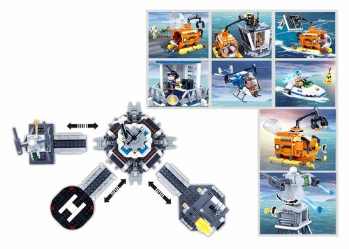 KLOCKI SLUBAN POLICJA DUŻA platforma morska 1016 el. kompatybilne z LEG COB na Arena.pl